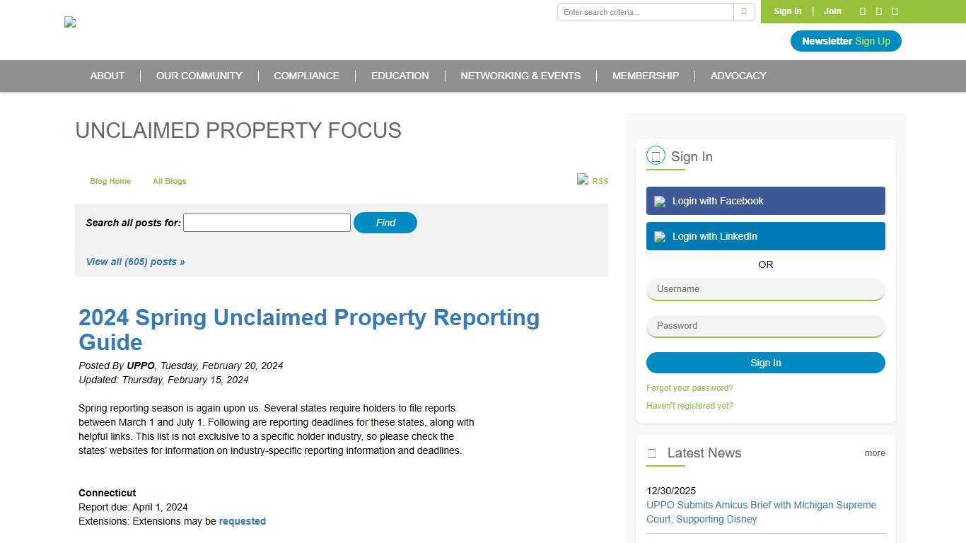 2024 Spring Unclaimed Property Reporting Guide - Unclaimed Property Professionals Organization